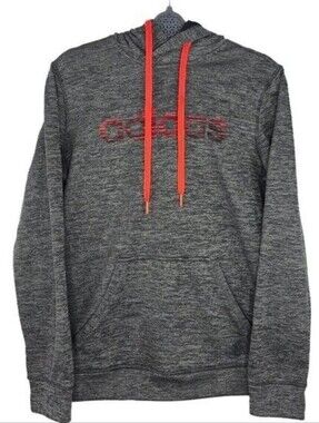Adidas Grey Hoodie With Orangish/pink